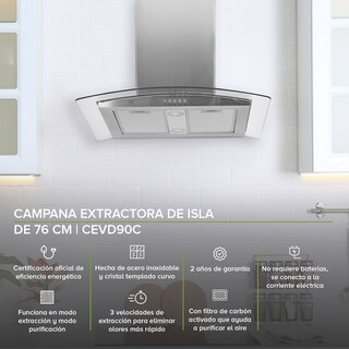 Foto 2 | Foto 2 | Campana Extractora de Isla Avera Cevd90c color Plata