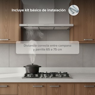 Foto 6 | Foto 6 | Campana de Cocina de Pared 90 cm Acero inoxidable Tipo T AVERA CEV90B