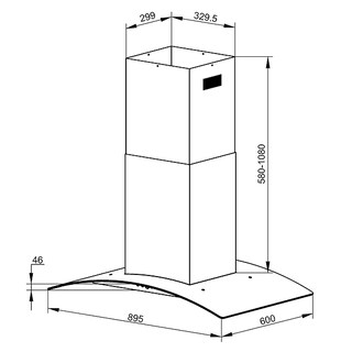 Foto 4 | Foto 4 | Campana Isla IHD ISOLA MILAN de 90 cm Purificadora Cristal Acero Inox