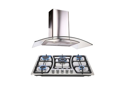 Foto 1 | Foto 1 | Combo Campana de Pared Mantix y Parrilla Odipo Acero Vignus 76 cm