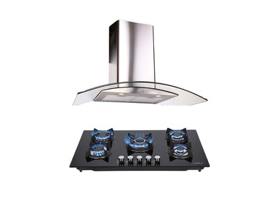 Foto 1 | Foto 1 | Combo Campana Odipo de Pared Mantix 90 Cm y Parrilla Odipo Cristal Ceres 86 Cm