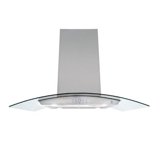 Foto 1 | Foto 1 | Campana De Isla Ci-76 Extractora Decorativa De Acero Inoxidable Con Cristal Curvo