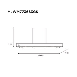Foto 5 | Foto 5 | Campana Decorativa de Pared Midea 36'' T shape