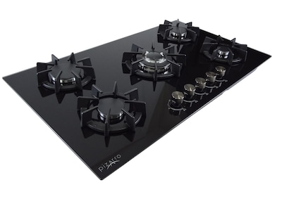 Foto 3 | Foto 3 | Kit Campana Purificadora 90 Cm + Parrilla 5 Quemadores En Cristal Negro 90 Cm