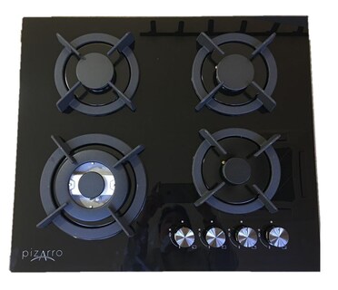 Foto 5 | Foto 5 | Kit Campana Purificadora 60cm + Parrilla 4 Quemadores en Cristal Negro