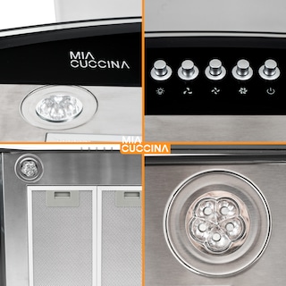 Foto 6 | Foto 6 | Campana Extractora Mia Cuccina Acero Inoxidable Y Vidrio H1 60cm