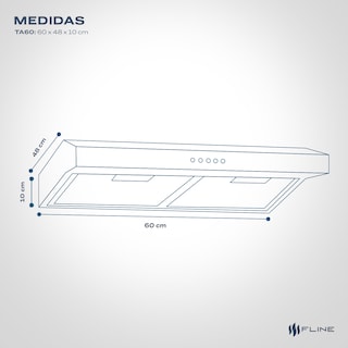 Foto 2 | Foto 2 | Campana Extractora De Cocina Slim Acero Inoxidable 60 Cm | Bajo Gabiente | Tallin 60| Fline