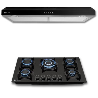 Foto 1 | Foto 1 | Combo Parrilla de Gas y Campana Acero Inoxidable Fline Os5br80 5 Quemadores