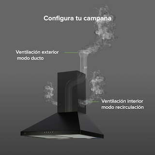 Foto 6 | Foto 6 | Campana de Pared Avera Cep60n Negra para Cocina Piramidal 60 cm 3 Velocidades