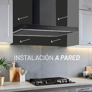 Foto 4 | Foto 4 | Campana De Isla En Color Negro De 90cm Con Cuerpo En Acero Inoxidable Y Control Digital Con Wifi