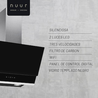 Foto 5 | Foto 5 | Campana Extractora A Pared Acero Inoxidable Y Cristal Templado 60 Cm / Control Digital Con Wifi