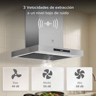 Foto 5 | Foto 5 | Campana De Cocina De Pared Tipo T 60 Cm En Acero Inoxidable Con Tecnología Sin Contacto