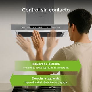 Foto 7 | Foto 7 | Campana De Cocina De Pared Tipo T 60 Cm En Acero Inoxidable Con Tecnología Sin Contacto
