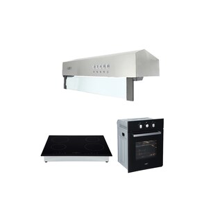 Foto 1 | Foto 1 | Campana Extractora Acero Inox Thory 80 + Parrilla De Inducción Magnética Kepler + Horno Eléctrico Empotrable E-motrix Cristal