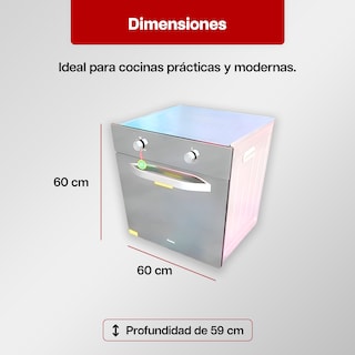 Foto 3 | Foto 3 | Horno De Gas Empotrable Maxims 60 Cm Acero Inoxidable