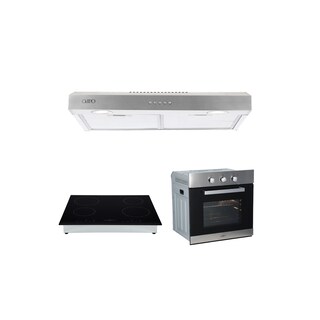 Foto 1 | Foto 1 | Campana Extractora Acero Inox Thory 80 + Parrilla De Inducción Magnética Kepler + Horno Eléctrico Empotrable E-motrix Acero