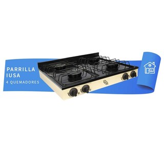 Foto 4 | Foto 4 | Parrilla 4 Quemadores IUSA color Caper Avena Gas LP Cubierta Porcelanizada