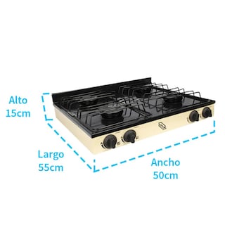 Foto 7 | Foto 7 | Parrilla 4 Quemadores IUSA color Caper Avena Gas LP Cubierta Porcelanizada