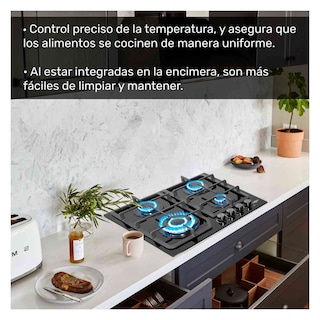 Foto 4 | Foto 4 | Parrilla Gas Gutstark Cristal Templado 4 Quemadores Estufillas Hogar