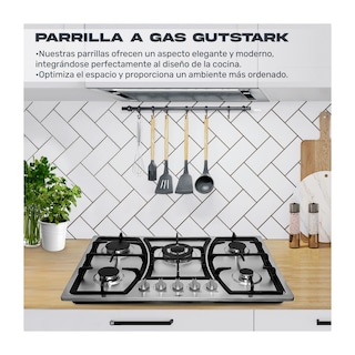 Foto 4 | Foto 4 | Parrilla Gas 5 Quemadores Acero Inoxidable Empotrable Hogar Gutstark