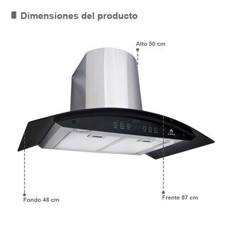Foto 2 | Foto 2 | Set de Campana de Pared y Parrilla de Gas Supra Ascoli de Acero Inoxidable