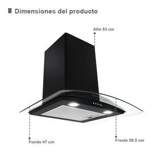 Foto 2 | Foto 2 | Combo Supra Negroni Campana De Pared Cc-60- Parrilla De Inducción 4q-in color Negro