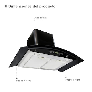 Foto 2 | Foto 2 | Campana de Pared Skyfall y Parrilla de Inducción 5Q-IN Supra Portofino color Negro