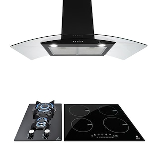 Foto 1 | Foto 1 | Campana de Pared - Parrilla de Inducción y Parrilla de Gas Supra Lussari color Negro
