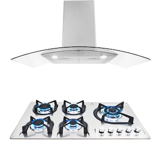 Foto 1 | Foto 1 | Campana de Pared CC-90 y Parrilla de Gas 5Q-EA Supra Pavia color Gris