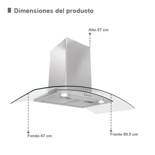 Foto 2 | Foto 2 | Campana de Pared CC-90 y Parrilla de Gas 5Q-EA Supra Pavia color Gris
