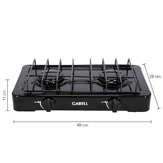 Foto 3 | Foto 3 | Parrilla de Mesa Garell PM2Q-N color Negro 2 Quemadores