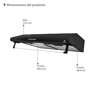 Foto 2 | Foto 2 | Campana de Pared CB-60-BLACK / Parrilla de Inducción DUE-V y Parrilla de Gas Domino Glass Supra Cavallino