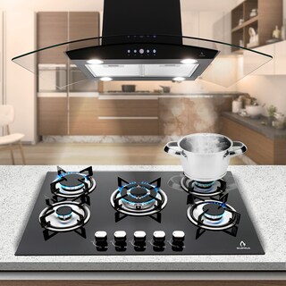 Foto 6 | Foto 6 | Campana de Isla CI-76-BLACK y Parrilla de Gas Brioni Supra Saccarello
