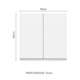 Foto 2 | Foto 2 | Mueble Superior 70 Cm 2 Puertas Blanco Glamy Madesa