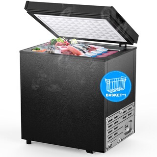 Foto 1 | Foto 1 | Congelador Tipo Arcón Joy Pebble De 50 Litros Con Cesta Extraíble, Color Negro - Venta Internacional.