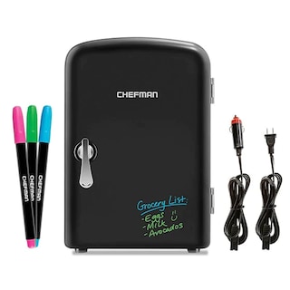 Foto 3 | Foto 3 | Mini Refrigerador Portátil Chefman RJ48-BLACKDE4 color Negro con Puerta Pizarrón