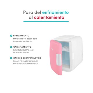 Foto 5 | Foto 5 | Mini Refrigerador Cooluli Classic Frío/Caliente 4l 6 Latas color Rosa