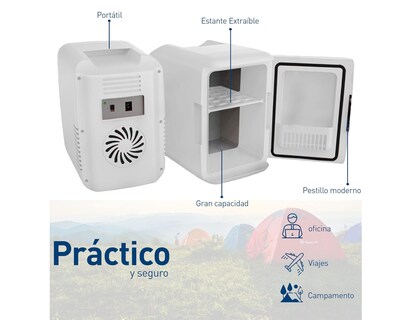 Foto 5 | Foto 5 | Mini Refrigerador Frigobar Mini Multifuncional Capacidad De 4l Para 6 Latas Bluelander