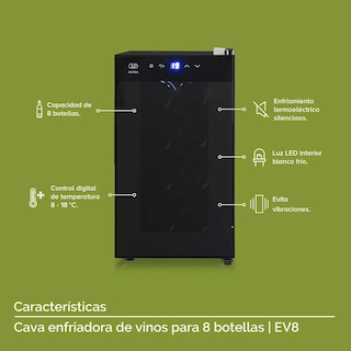 Foto 4 | Foto 4 | Cava Avera Enfriador de Vinos Capacidad 8 Botellas Negra