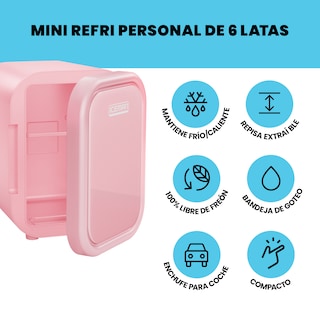 Foto 2 | Foto 2 | Chefman - Mini Refrigerador Portátil 6 Latas Color Rosa