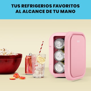 Foto 3 | Foto 3 | Chefman - Mini Refrigerador Portátil 6 Latas Color Rosa