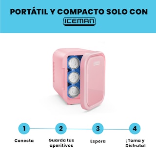 Foto 4 | Foto 4 | Chefman - Mini Refrigerador Portátil 6 Latas Color Rosa