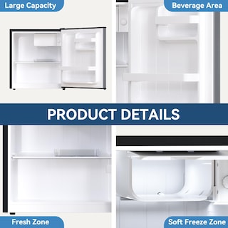 Foto 4 | Foto 4 | Minirefrigerador Frestec De 49 Litros Con Congelador De 1.7 Pies Cúbicos Para Dormitorio, Color Gris - Venta Internacional.