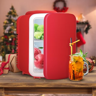 Foto 1 | Foto 1 | Minirefrigerador Simple Deluxe Portátil De 4 Litros Y 6 Latas, Color Rojo - Venta Internacional.