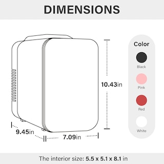 Foto 4 | Foto 4 | Minirefrigerador Simple Deluxe Portátil De 4 Litros Y 6 Latas, Color Rojo - Venta Internacional.