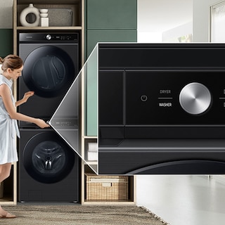 Foto 2 | Foto 2 | Kit De Apilamiento Para Lavadora/secadora Samsung Bespoke Skk-9mcv, Negro - Venta Internacional.