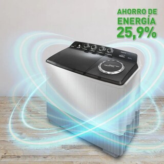 Foto 4 | Foto 4 | Lavadora Panasonic NA-W160X1BMX color Gris/Negro Doble Tina Semiautomática