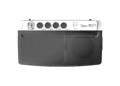 Foto 3 | Foto 3 | Lavadora Semiautomática Dos Tinas Midea 22 kg Twin Force Pulsator color Blanco