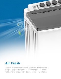 Foto 7 | Foto 7 | Lavadora Semiautomática Dos Tinas Midea 19kg Twin Force Pulsator color Blanco