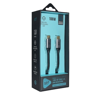 Foto 7 | Foto 7 | Cable Usb C A C 100w 4k Uhd 1.8m: Carga Ultra Rápida Y Video